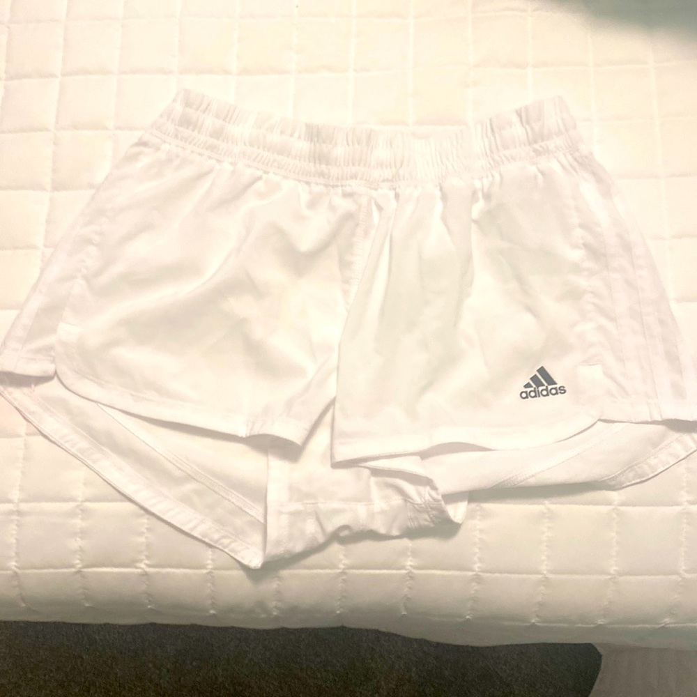 Adidas white running short prime green medium
